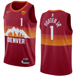 Denver Nuggets #1 Michael Porter Jr. Red 2020-21 City Edition Stitched NBA Jersey