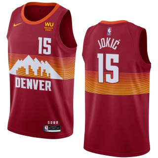 Denver Nuggets #15 Nikola Jokic Red 2020-21 City Edition Stitched NBA Jersey
