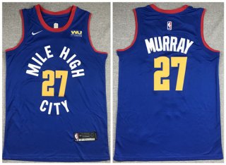 Denver Nuggets #27 Jamal Murray Blue Stitched NBA Jersey