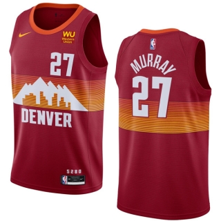 Denver Nuggets #27 Jamal Murray Red 2020-21 City Edition Stitched NBA Jersey