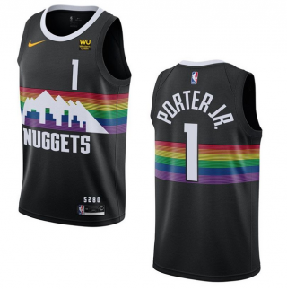 Denver Nuggets Black #1 Michael Porter Jr. Stitched NBA Jersey