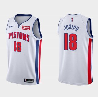 Detroit Pistons #18 Cory Joseph White Stitched NBA Jersey