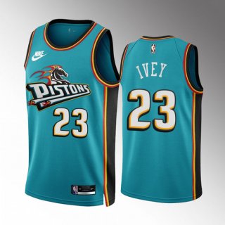 Detroit Pistons #23 Jaden Ivey Teal Stitched Basketball Jersey