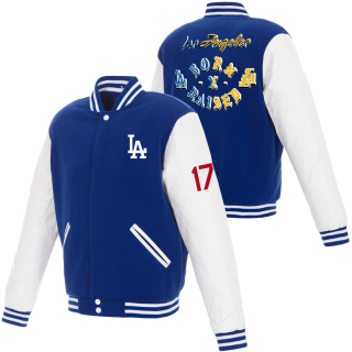 Los Angeles Dodgers #17 Shohei Ohtani Blue double-sided jacket
