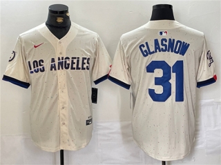 Brooklyn Dodgers #31 Tyler Glasnow Cream Stitched Baseball Jersey