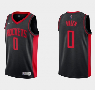Houston Rockets #0 Jalen Green Earned Edition Black Stitched Basketball Jersey