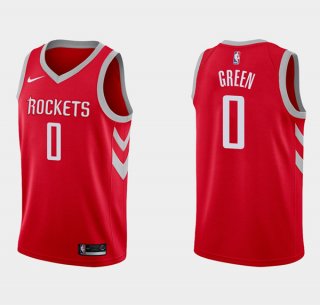 Houston Rockets #0 Jalen Green Icon Edition Red Stitched Basketball Jersey