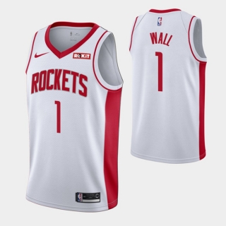 Houston Rockets #1 John Wall White Stitched NBA Jersey