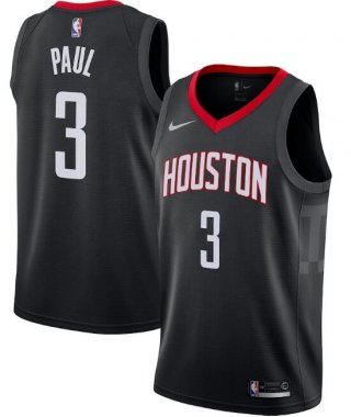Houston Rockets Black #3 Chris Paul Statement Edition Swingman Stitched NBA Jersey