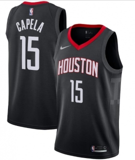 Houston Rockets Black #15 Clint Capela Statement Edition Stitched NBA Jersey