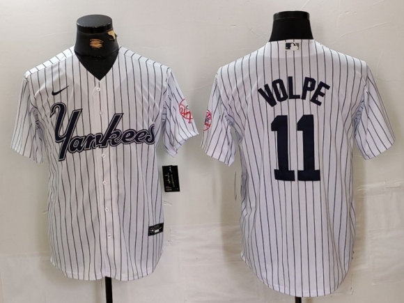 New York Yankees #11 white jersey