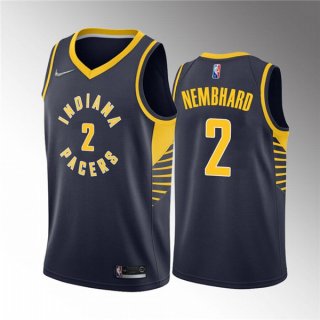 Indiana Pacers #2 Andrew Nembhard Navy Icon Edition 75th Anniversary Stitched