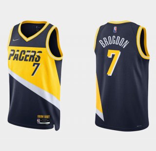Indiana Pacers #7 Malcolm Brogdon 75th Anniversary City Stitched Jersey