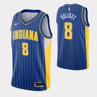 Indiana Pacers #8 Justin Holiday Royal City Swingman 2020-21 Stitched NBA Jersey