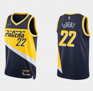 Indiana Pacers #22 Caris Levert 75th Anniversary City Stitched Jersey