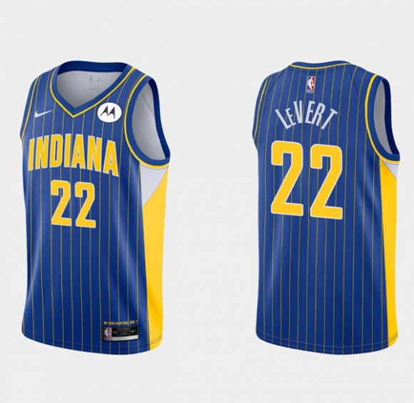 Indiana Pacers #22 Caris LeVert Blue Stitched NBA Jersey