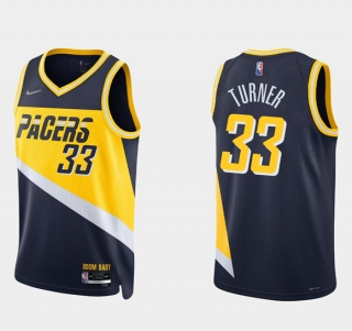 ndiana Pacers #33 Myles Turner 75th Anniversary City Stitched Jersey