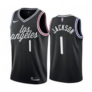 Los Angeles Clippers #1 Reggie Jackson 2022-23 Black City Edition Stitched Jersey