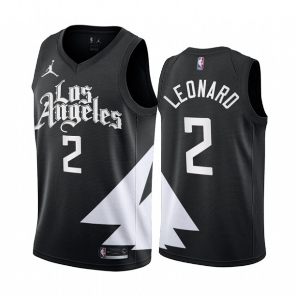 Los Angeles Clippers #2 Kawhi Leonard 2022-23 Black Statement Edition Stitched