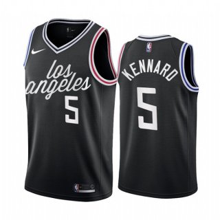 Los Angeles Clippers #5 Luke Kennard 2022-23 Black City Edition Stitched Jersey