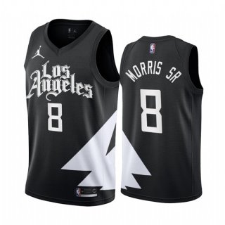 Los Angeles Clippers #8 Marcus Morris Sr. 2022-23 Black Statement Edition Stitched