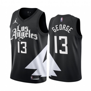 Los Angeles Clippers #13 Paul George 2022-23 Black Statement Edition Stitched