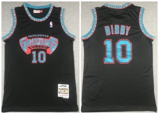Memphis Grizzlies #10 Mike Bibby Black 1998-99 Throwback Stitched Jersey