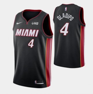 Miami Heat #4 Victor Oladipo Black With UKG Patch Stitched NBA Jersey