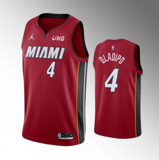 Miami Heat #7 #4 Victor Oladipo Red With UKG Patch Stitched NBA Jersey