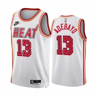Miami Heat #13 Bam Adebayo White Classic Edition Stitched Basketball Jersey
