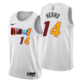 Miami Heat #14 Tyler Herro 2022-23 White City Edition Stitched Jersey