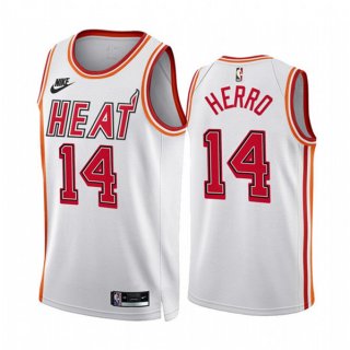 Miami Heat #14 Tyler Herro White Classic Edition Stitched Basketball Jersey