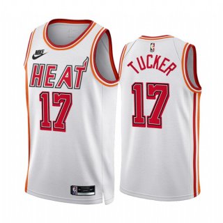 Miami Heat #17 P.J. Tucker White Classic Edition Stitched Basketball Jersey