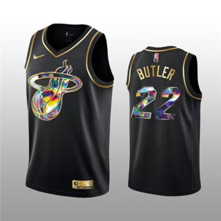 Miami Heat #22 Jimmy Butler 2021-22 Black Golden Edition 75th Anniversary