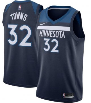 Minnesota Timberwolves Navy #32 Karl-Anthony Towns Icon Edition Stitched NBA Jersey