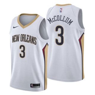 New Orleans Pelicans #3 C.J. McCollum White Swingman Stitched Jersey