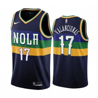 New Orleans Pelicans #17 Jonas Valanciunas 2022-23 Black City Edition Stitched
