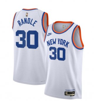 New Yok Knicks #30 Julius Randle 2021-2022 White City Edition Stitched Jersey