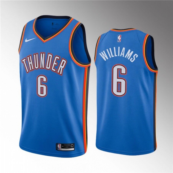 Oklahoma City Thunder #6 Jaylin Williams Blue Icon Edition Stitched Basketball