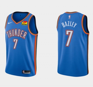 Oklahoma City Thunder #7 Darius Bazley Blue Stitched NBA Jersey