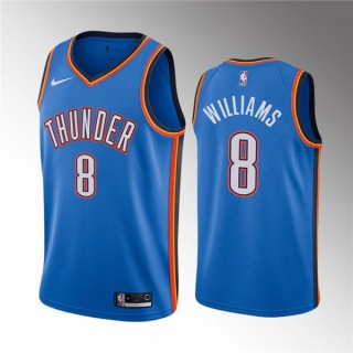 Oklahoma City Thunder #8 Jaylin Williams Blue Icon Edition Stitched Basketball