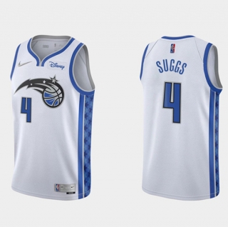 Orlando Magic #4 Jalen Suggs White Earned Edition Stitched Basketball Jersey