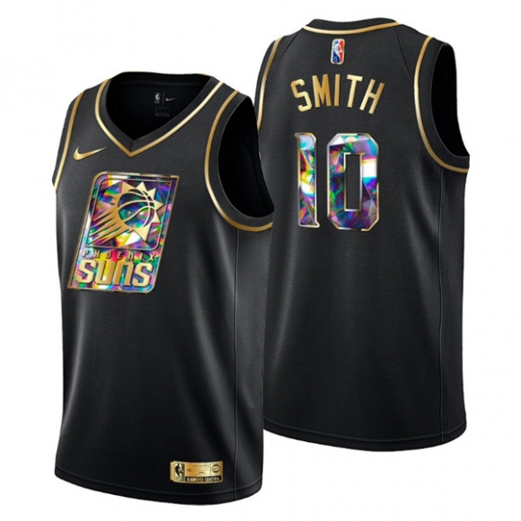 Phoenix Suns #10 Jalen Smith 2021-22 Black Golden Edition Diamond Logo Black