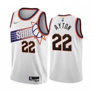 Phoenix Suns #22 Deandre Ayton 2022-23 White 75th Anniversary Association