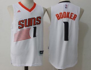 Revolution 30 Suns #1 Devin Booker White Stitched NBA Jersey