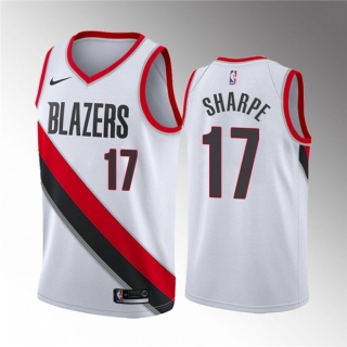 Portland Trail Blazers #17 Shaedon Sharpe White Association Edition Stitched