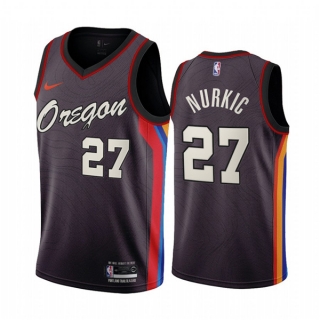 Portland Trail Blazers #27 Jusuf Nurkic Chocolate City Edition 2020-21 Stitched NBA