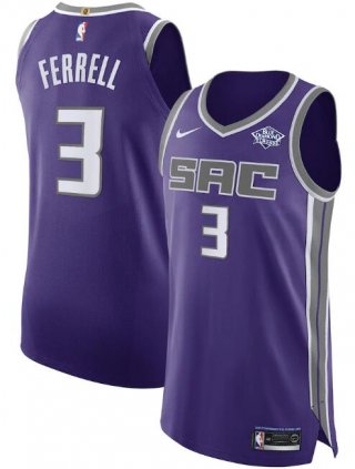 Sacramento Kings Purple #3 Yogi Ferrel Icon Edition Stitched NBA Jersey