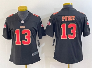Youth San Francisco 49ers #13 Brock Purdy Black Vapor Limited Stitched Football Jersey