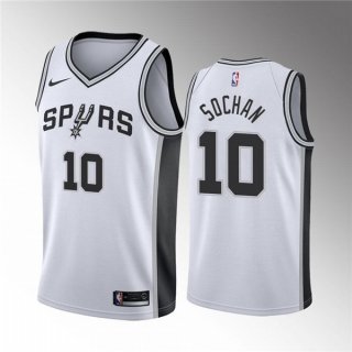 San Antonio Spurs #10 Jeremy Sochan White Association Edition Stitched